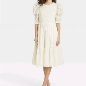 A New Day Eyelet Midi Dress